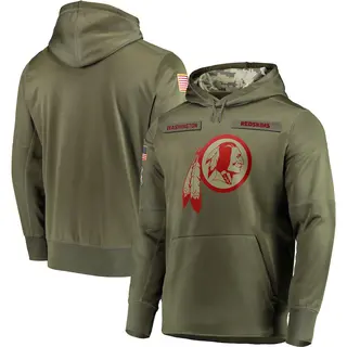 Washington Commanders Men's 2018 Salute to Service Sideline Therma Performance Pullover Hoodie - Olive