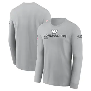 Washington Commanders Men's 2024 Salute To Service Long Sleeve T-Shirt - Gray