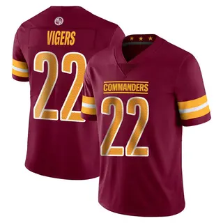 Washington Commanders Men's Car'lin Vigers Limited Vapor Burgundy Jersey