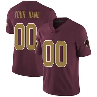 Washington Commanders Men's Custom Limited Burgundy Alternate Vapor Untouchable Jersey