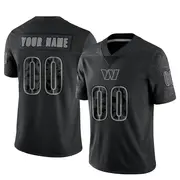 Washington Commanders Men's Custom Limited Reflective Jersey - Black