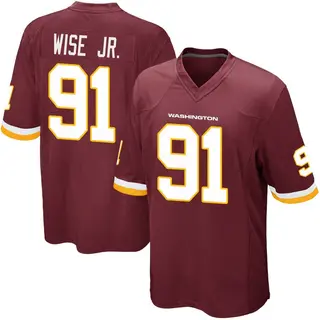 Washington Commanders Men's Deatrich Wise Jr. Game Burgundy Team Color Jersey