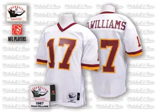Washington Commanders Men's Doug Williams Authentic Mitchell and Ness With 50TH Anniversary Patch Throwback Jersey - White