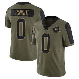 Washington Commanders Men's Qwuantrezz Knight Limited 2021 Salute To Service Jersey - Olive