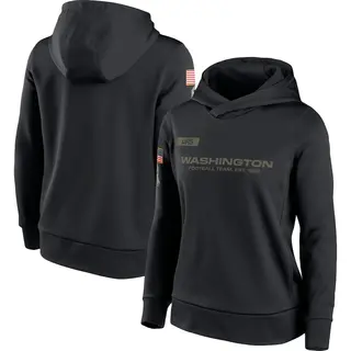 Washington Commanders Women's 2020 Salute to Service Performance Pullover Hoodie - Black