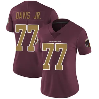 Washington Commanders Women's Carl Davis Jr. Limited Burgundy Alternate Vapor Untouchable Jersey