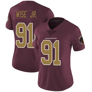 Washington Commanders Women's Deatrich Wise Jr. Limited Burgundy Alternate Vapor Untouchable Jersey