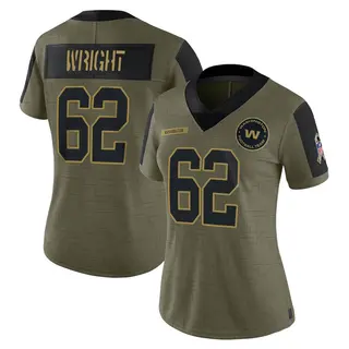 Washington Commanders Women's Gabe Wright Limited 2021 Salute To Service Jersey - Olive