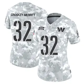 Washington Commanders Women's Jacory Croskey-Merritt Limited 2024 Salute to Service Jersey - Arctic Camo