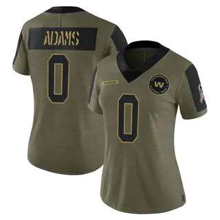 Washington Commanders Women's Will Adams Limited 2021 Salute To Service Jersey - Olive