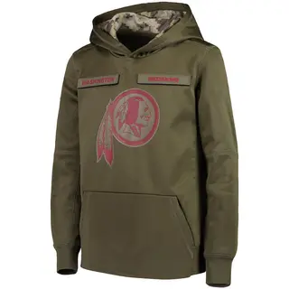 Washington Commanders Youth 2018 Salute to Service Pullover Performance Hoodie - Green