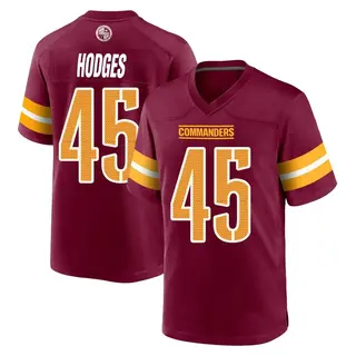 Washington Commanders Youth Curtis Hodges Game Burgundy Jersey