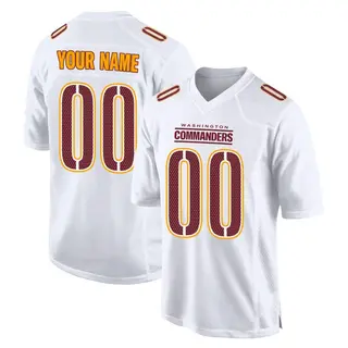 Washington Commanders Youth Custom Game Tundra Fashion Jersey - White