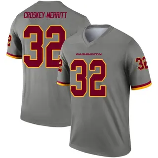 Washington Commanders Youth Jacory Croskey-Merritt Legend Inverted Jersey - Gray