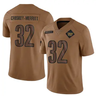 Washington Commanders Youth Jacory Croskey-Merritt Limited 2023 Salute To Service Jersey - Brown
