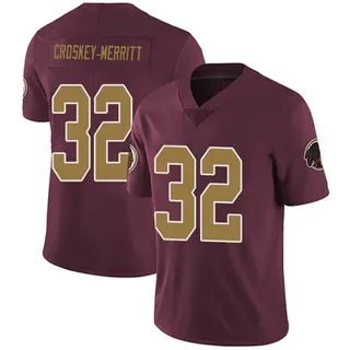 Washington Commanders Youth Jacory Croskey-Merritt Limited Burgundy Alternate Vapor Untouchable Jersey