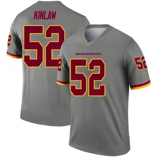 Washington Commanders Youth Javon Kinlaw Legend Inverted Jersey - Gray