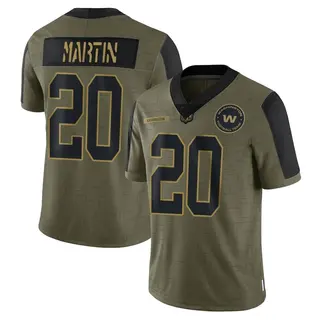 Washington Commanders Youth Quan Martin Limited 2021 Salute To Service Jersey - Olive