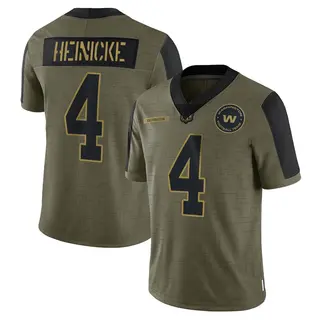 Washington Commanders Youth Taylor Heinicke Limited 2021 Salute To Service Jersey - Olive